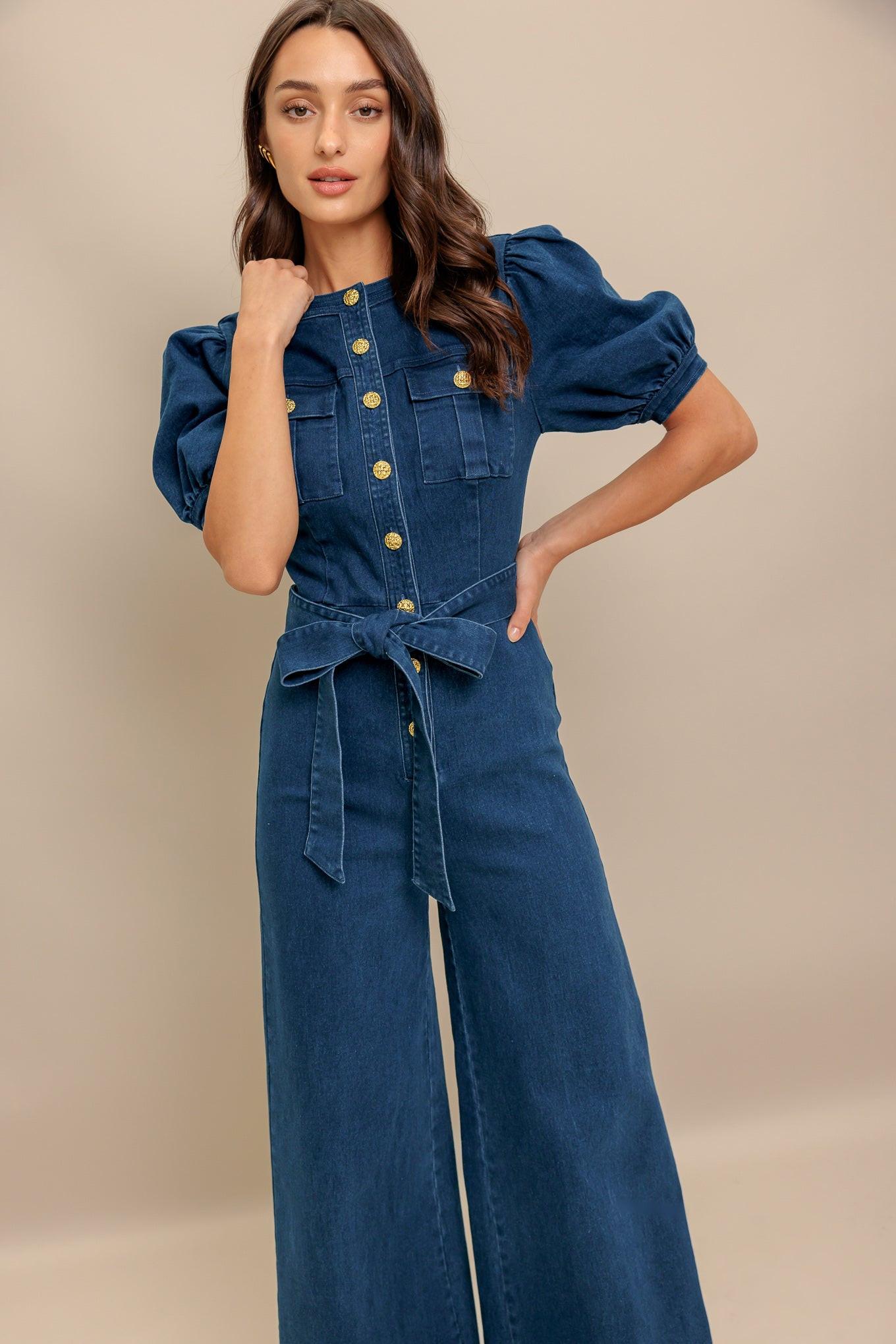 Utility Queen Denim Jumpsuit