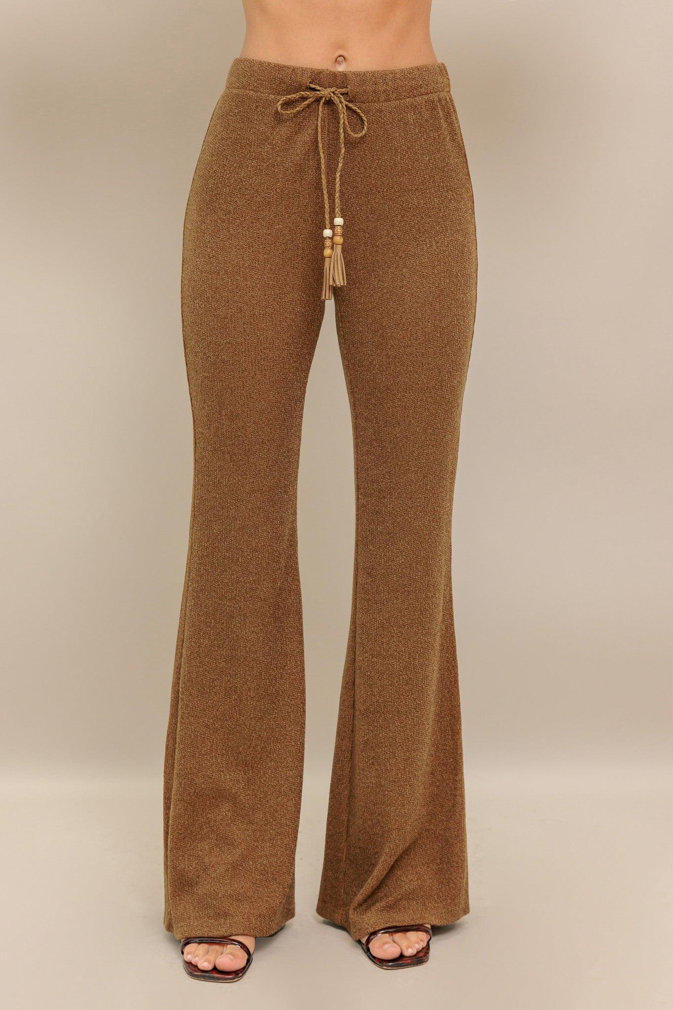 Flare Touch Solid Knit Pants