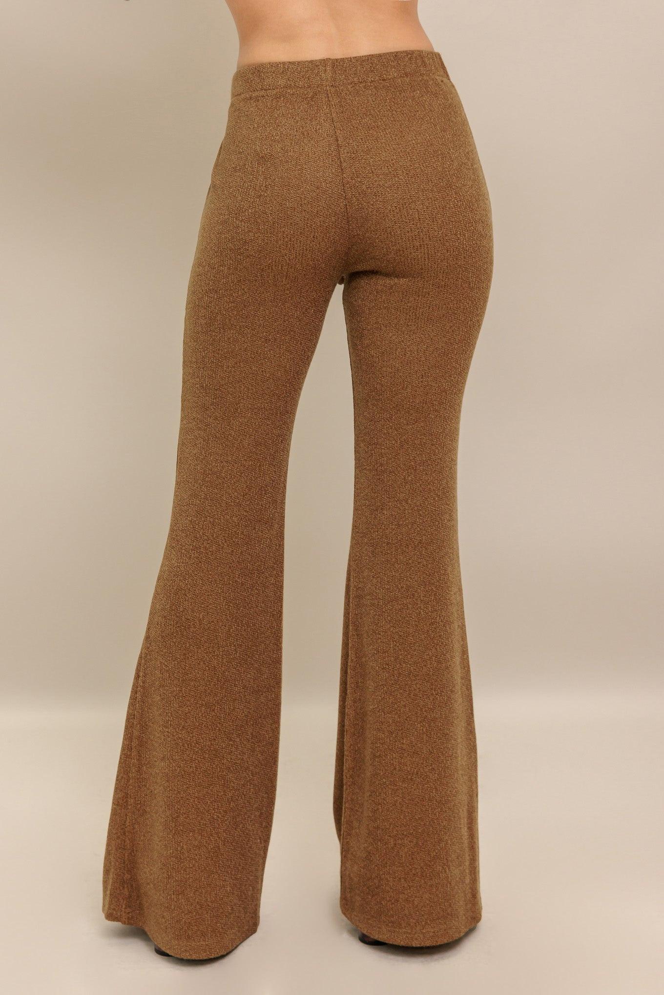Flare Touch Solid Knit Pants