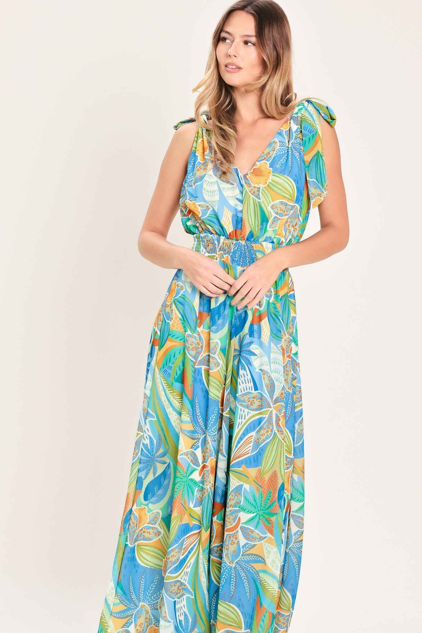 SUNSET ISLAND WOVEN JUMPSUIT