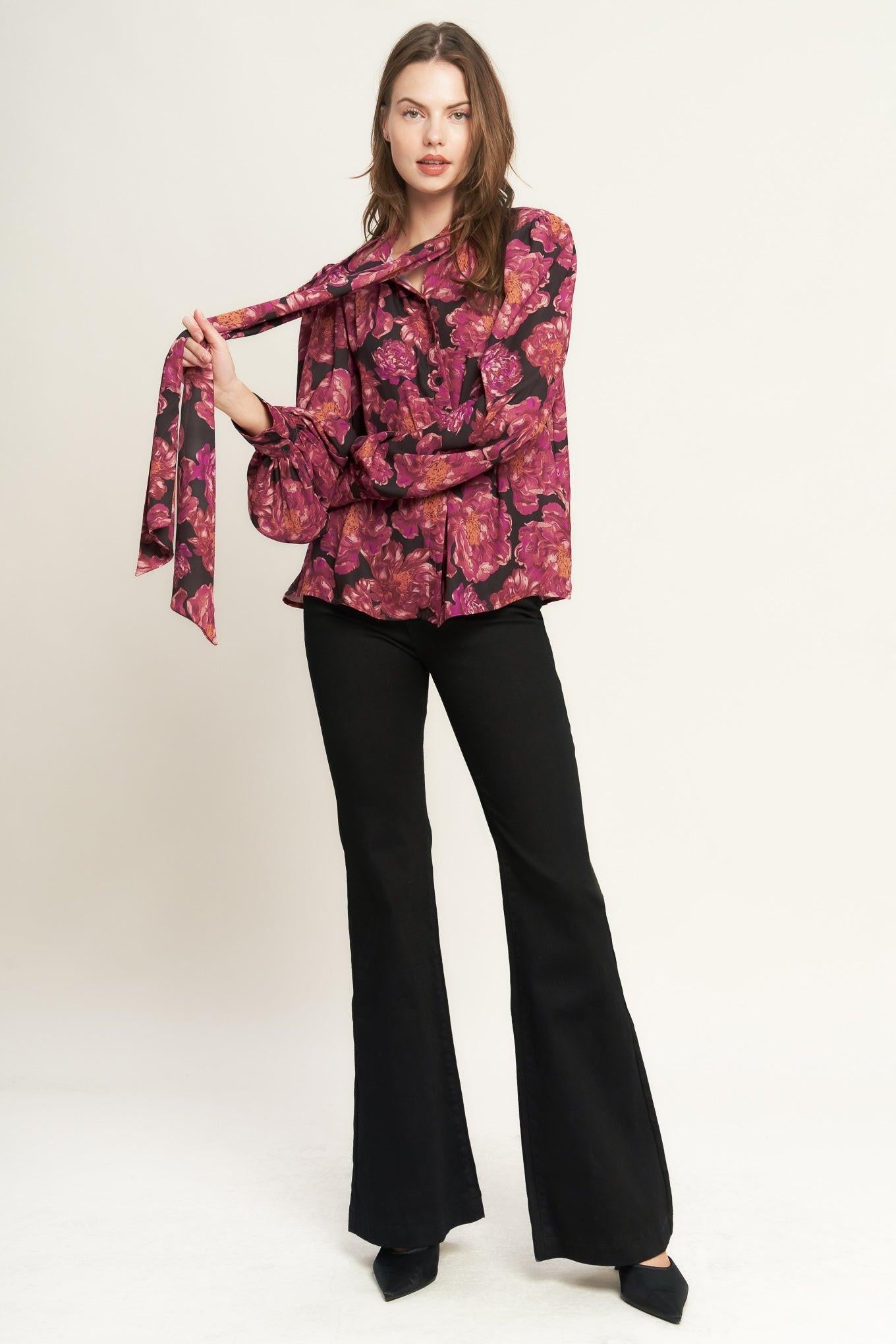 BEAUTIFUL EVENINGS WOVEN BLOUSE