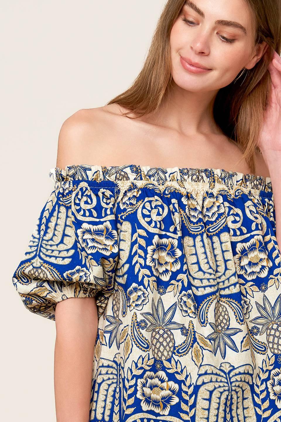 A Day at The Market Woven Top