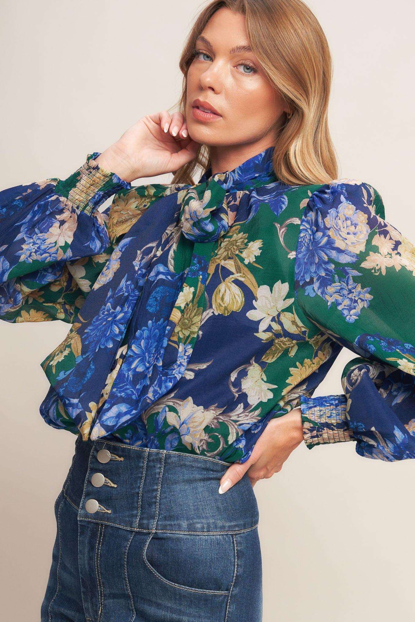ROYAL TAPESTRY WOVEN TOP
