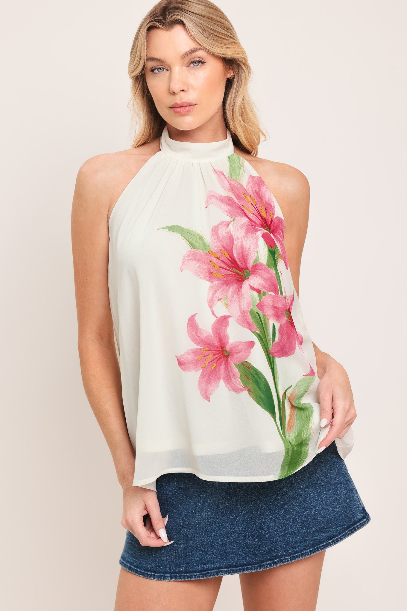 Lily Dream Woven Top Ivory