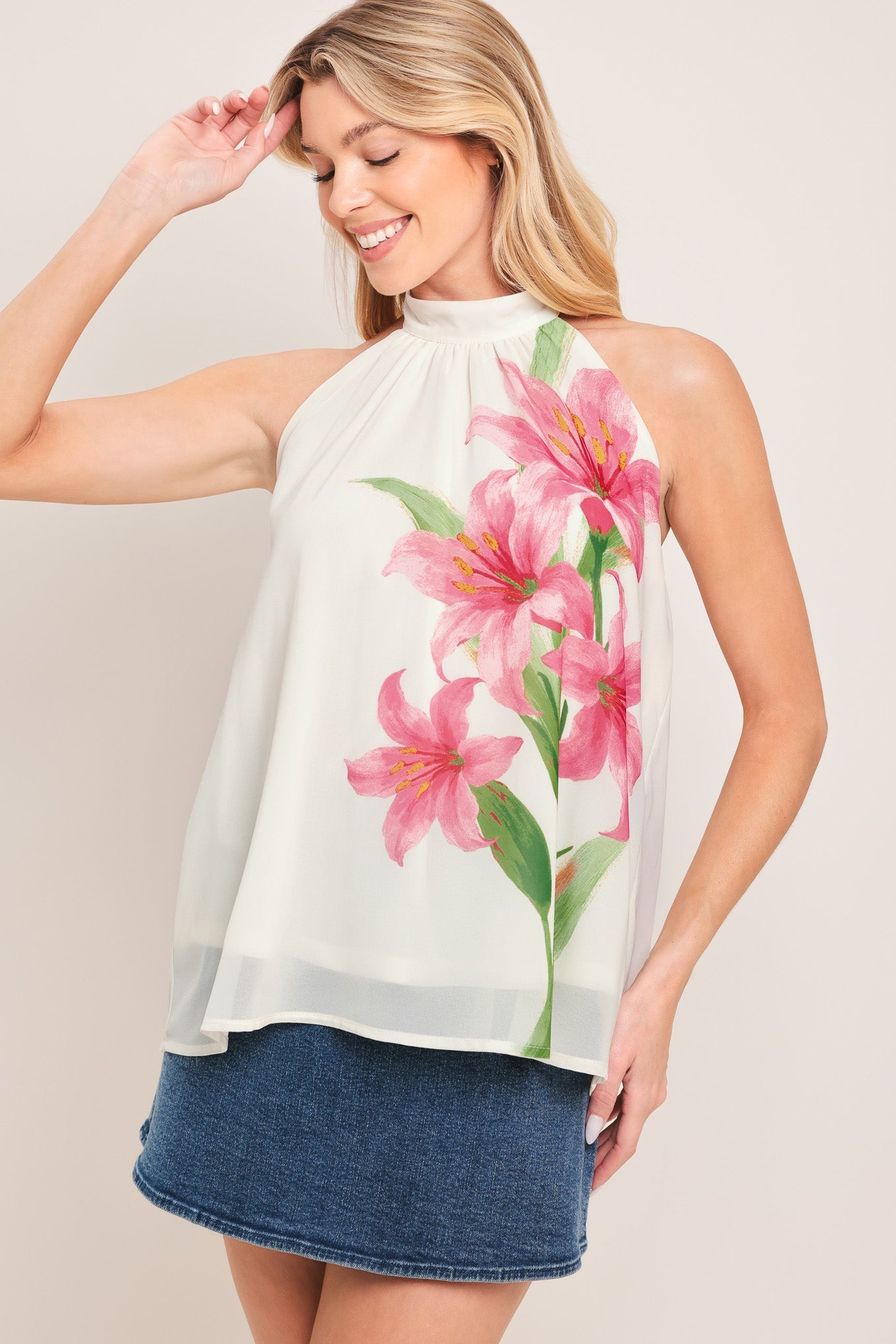 Lily Dream Woven Top Ivory