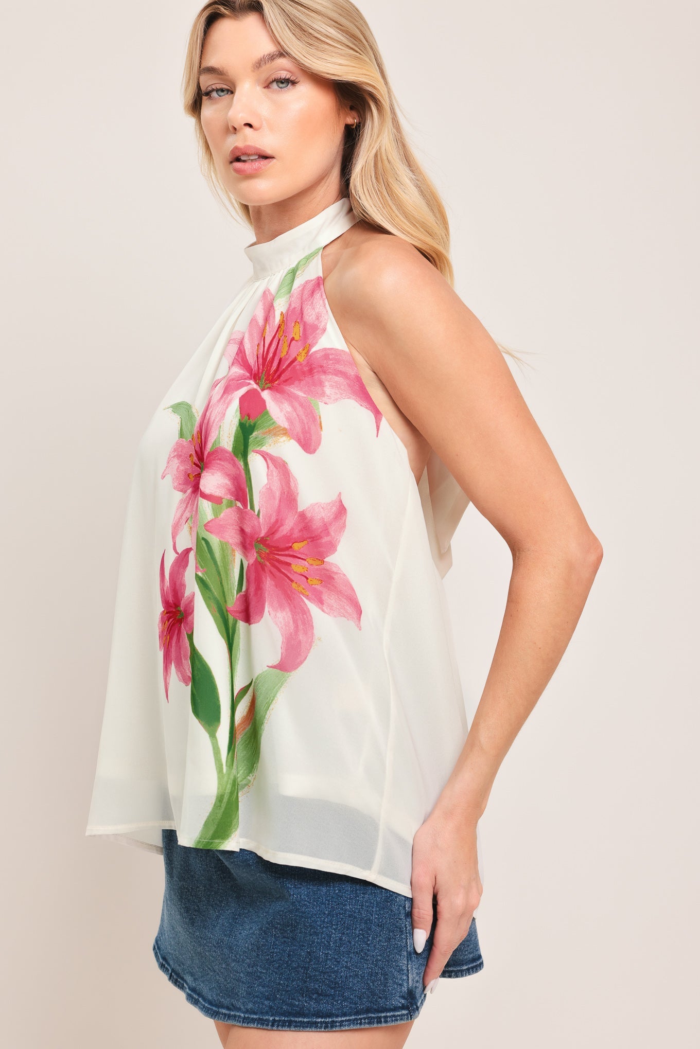 Lily Dream Woven Top Ivory