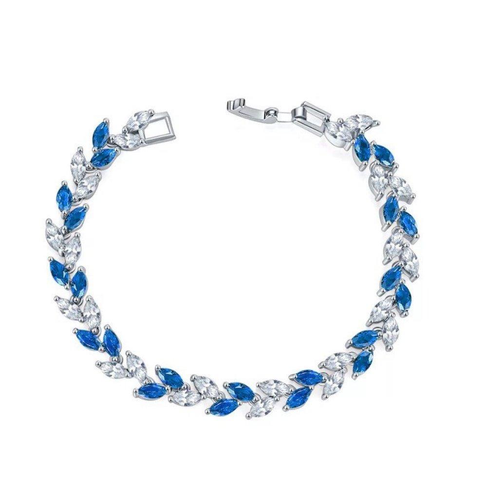 Blue Marquise CZ Tennis Bracelet