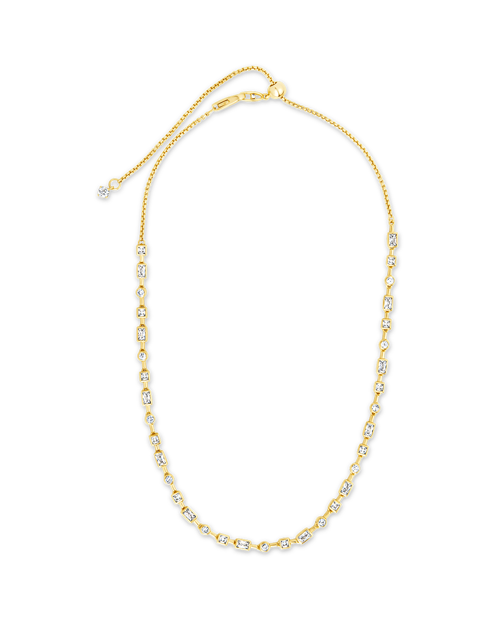 Camden Adjustable CZ Staggered Tennis Necklace