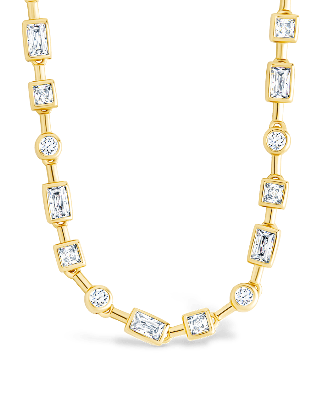 Camden Adjustable CZ Staggered Tennis Necklace