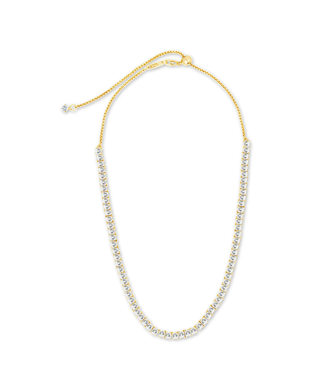 Brette Adjustable CZ Tennis Necklace
