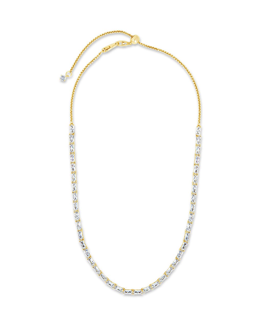Blanche Adjustable CZ Tennis Necklace