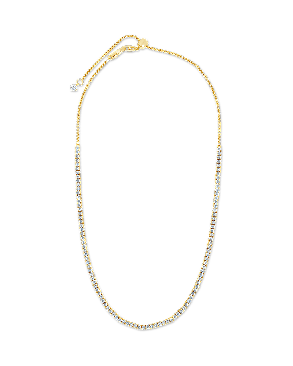 Mirabell Adjustable CZ Tennis Necklace