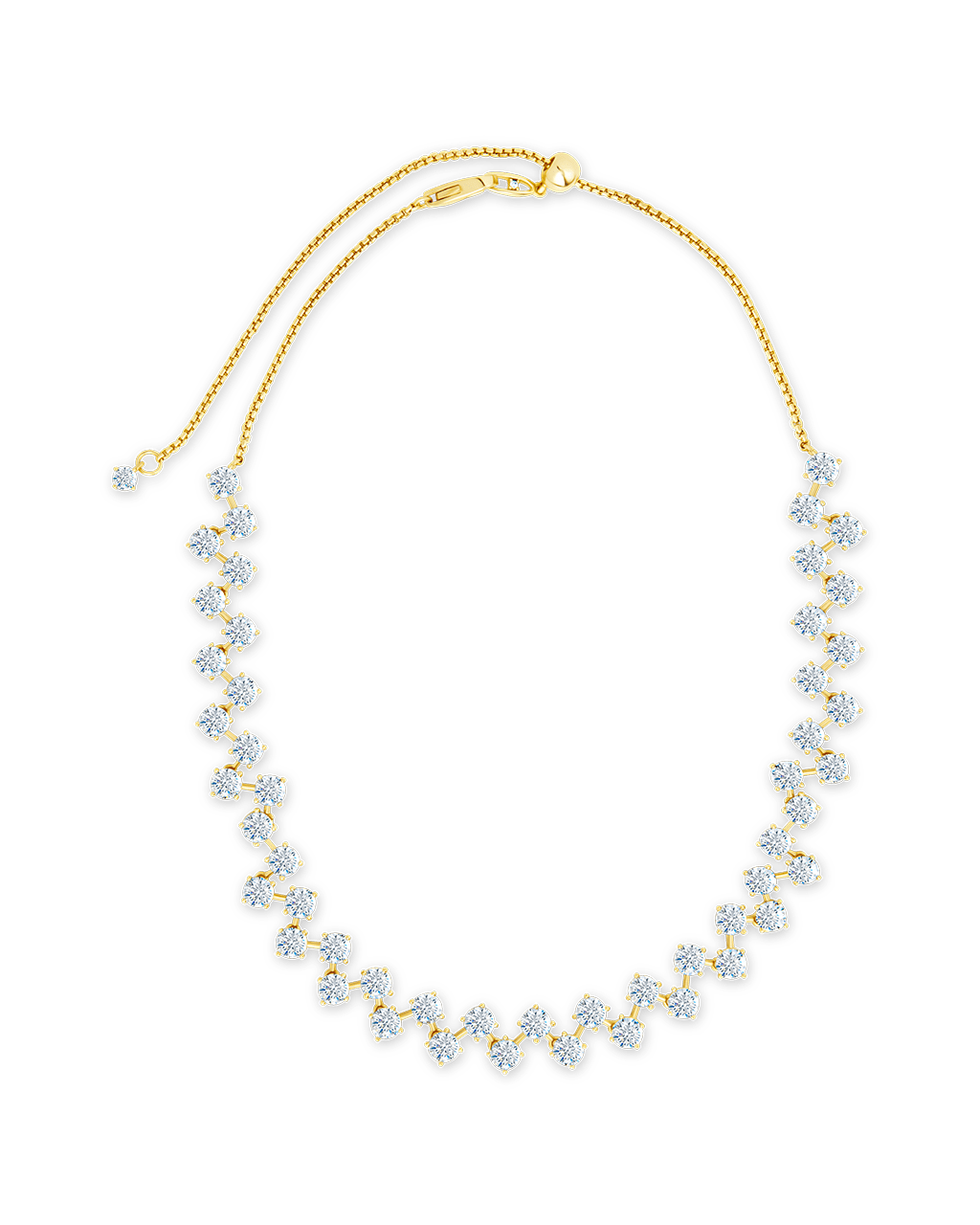 Carson Adjustable CZ Tennis Bolo Necklace