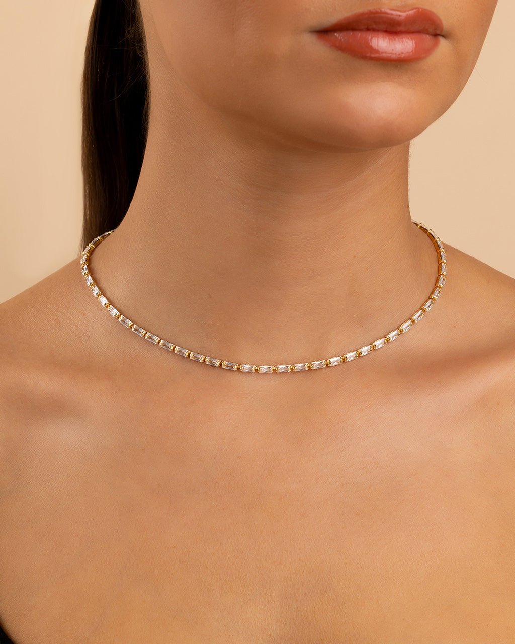 Madeline Baguette Tennis Necklace
