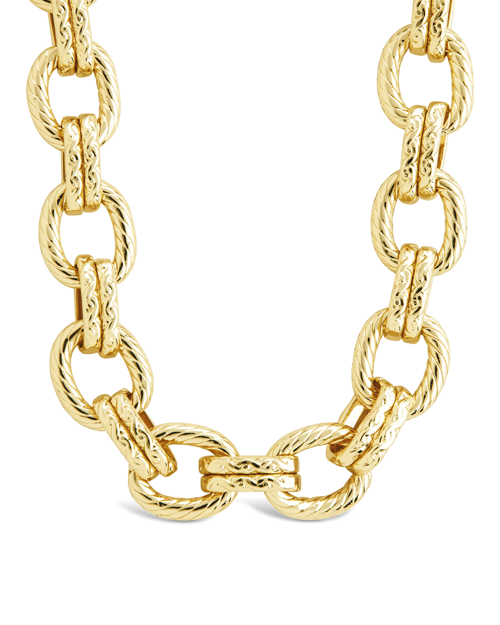 Kamora Textured Chain Link Necklace
