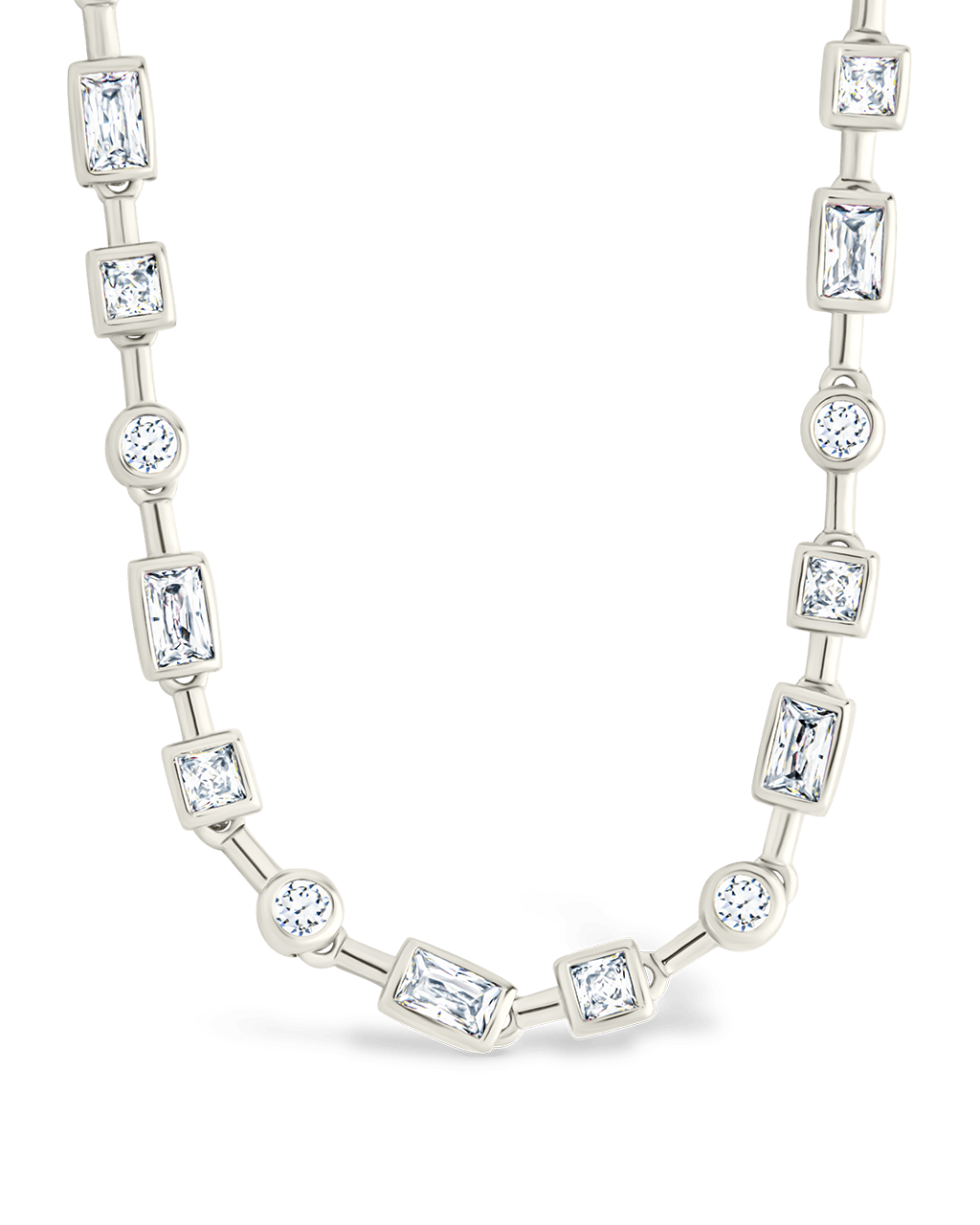 Camden Adjustable CZ Staggered Tennis Necklace