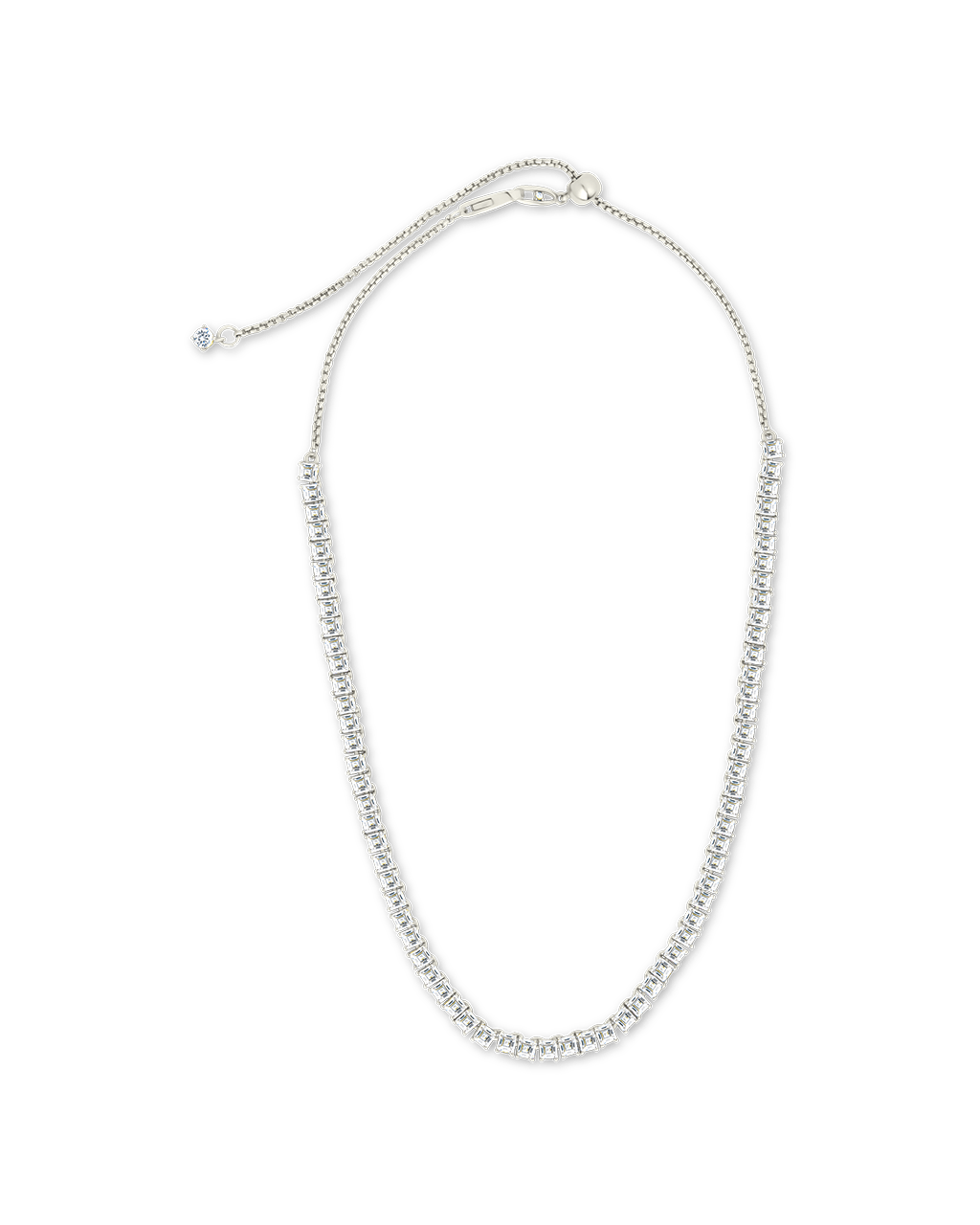 Brette Adjustable CZ Tennis Necklace