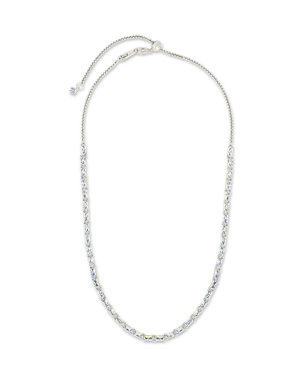 Blanche Adjustable CZ Tennis Necklace