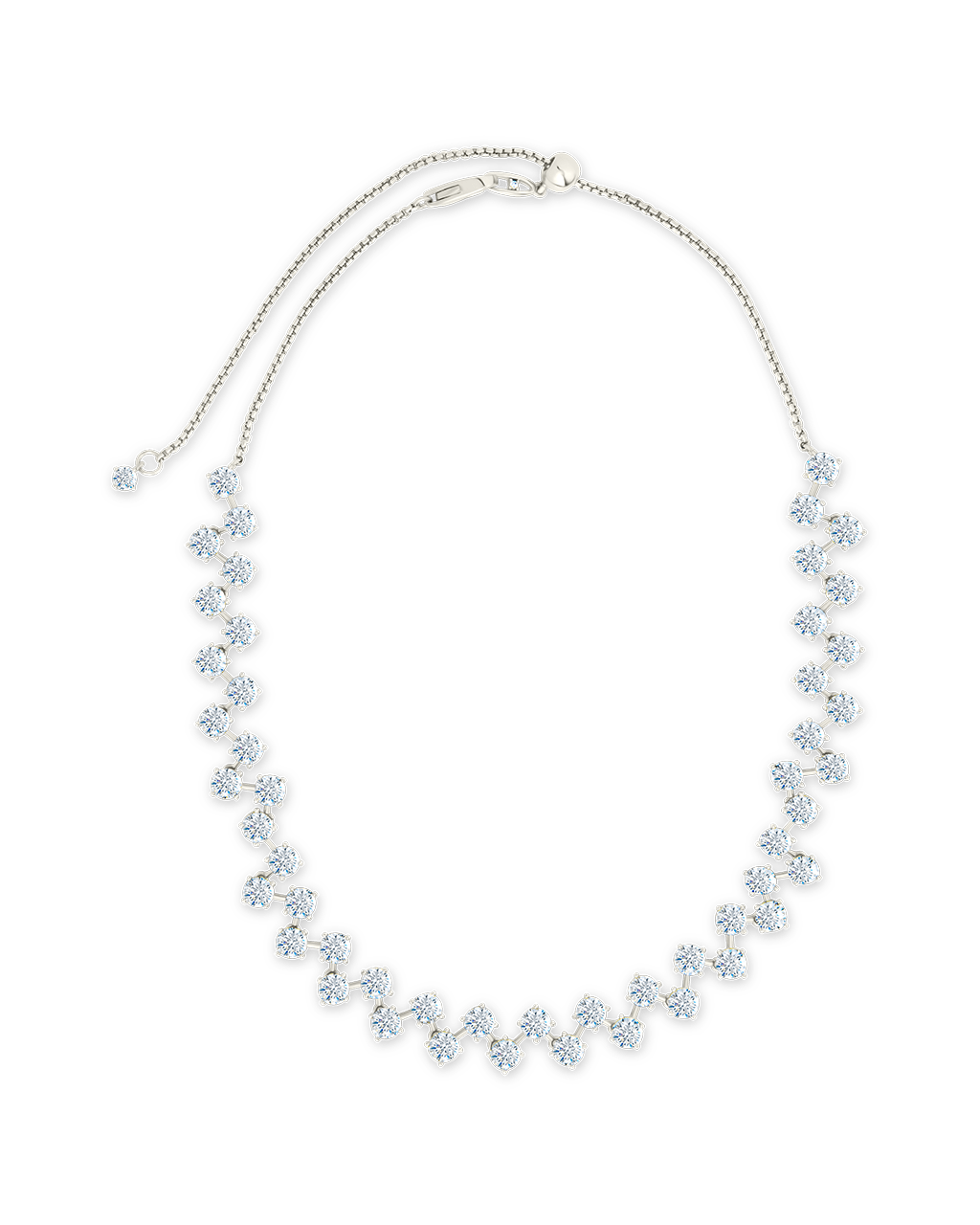 Carson Adjustable CZ Tennis Bolo Necklace