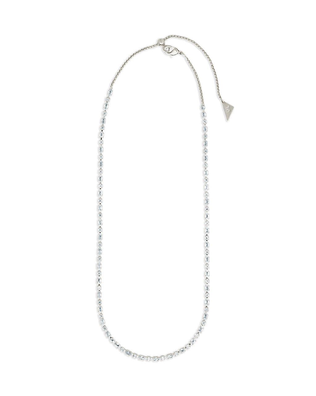 Elongated Hexagon Cut Tennis Necklace