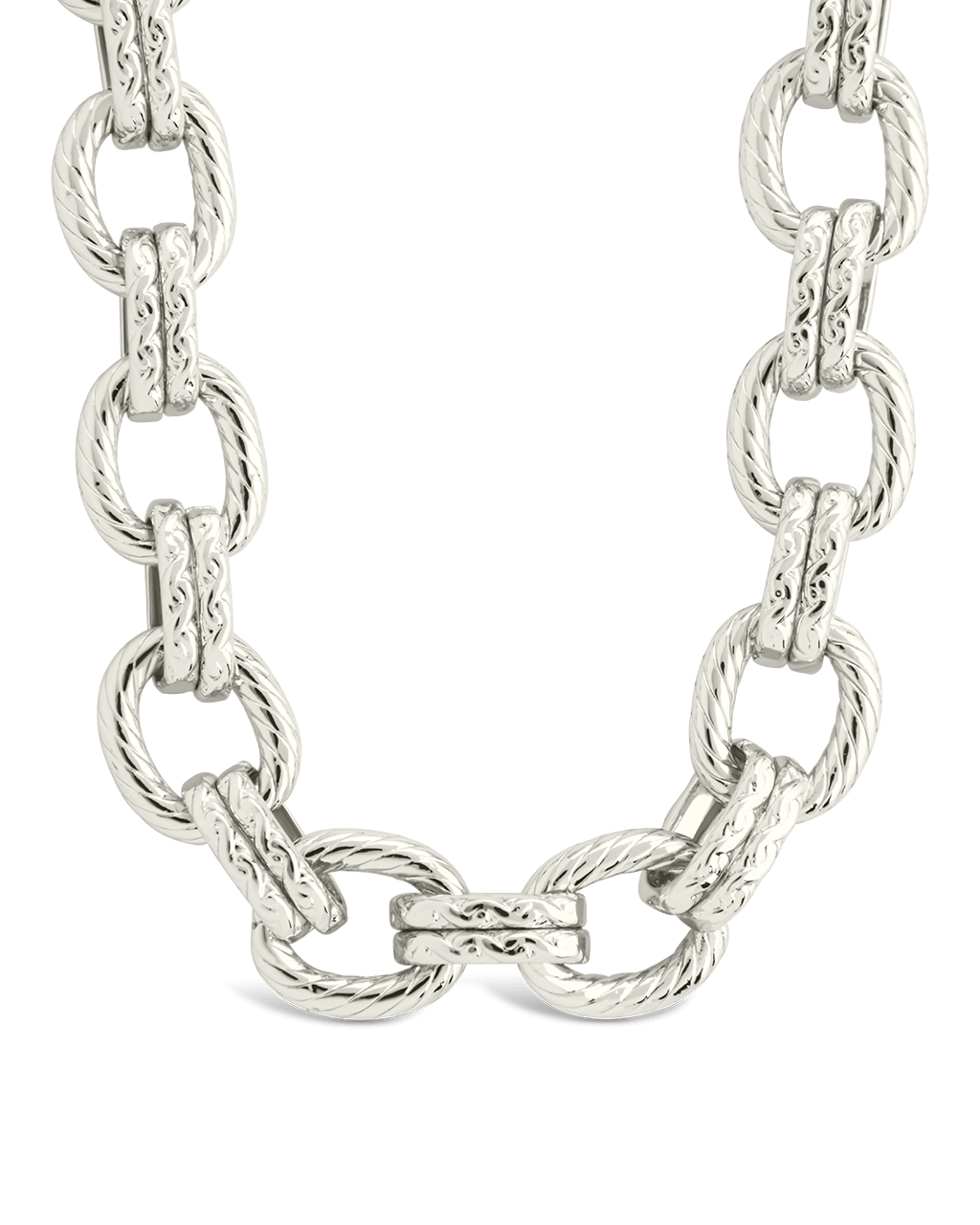 Kamora Textured Chain Link Necklace