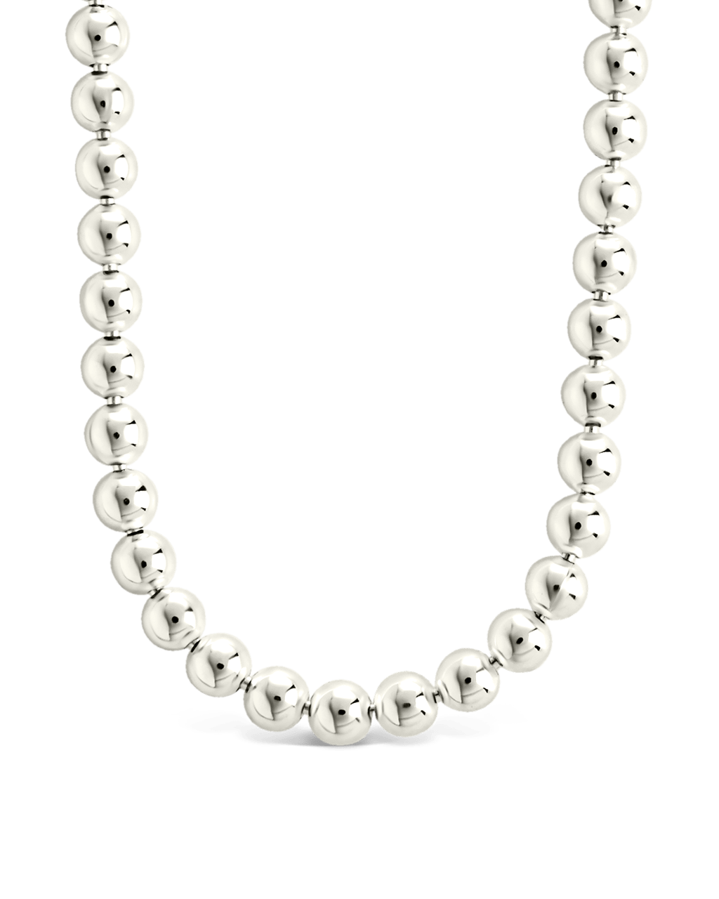 Sterling Silver Basia Dainty Beaded Chain Necklace