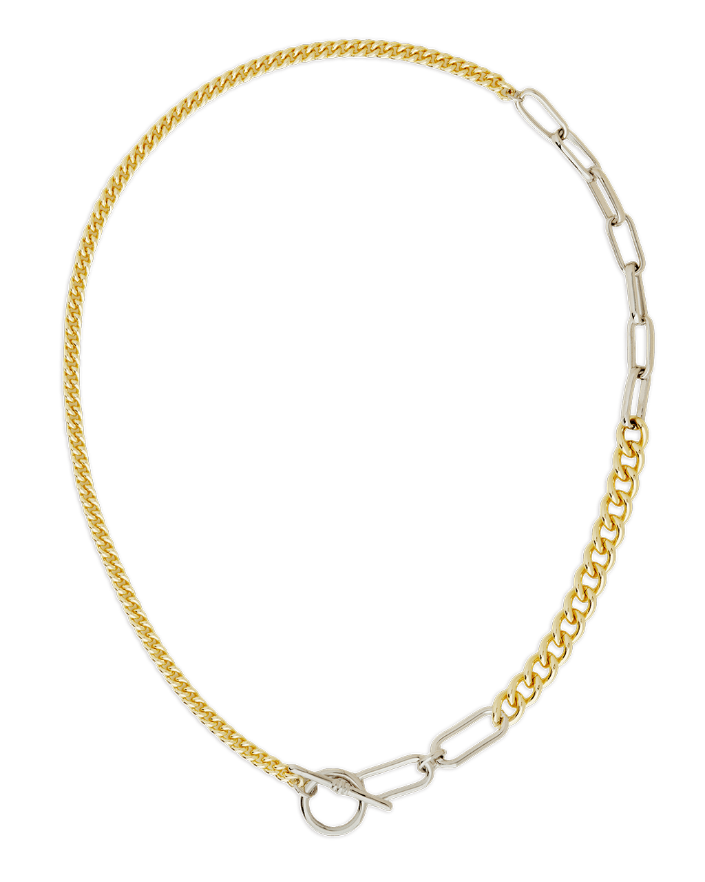 Suzanne Mixed Link Dual Tone Chain Necklace