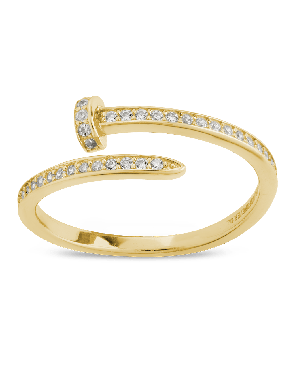 Sterling Silver Journey Twisted Sparkle Wrap Ring
