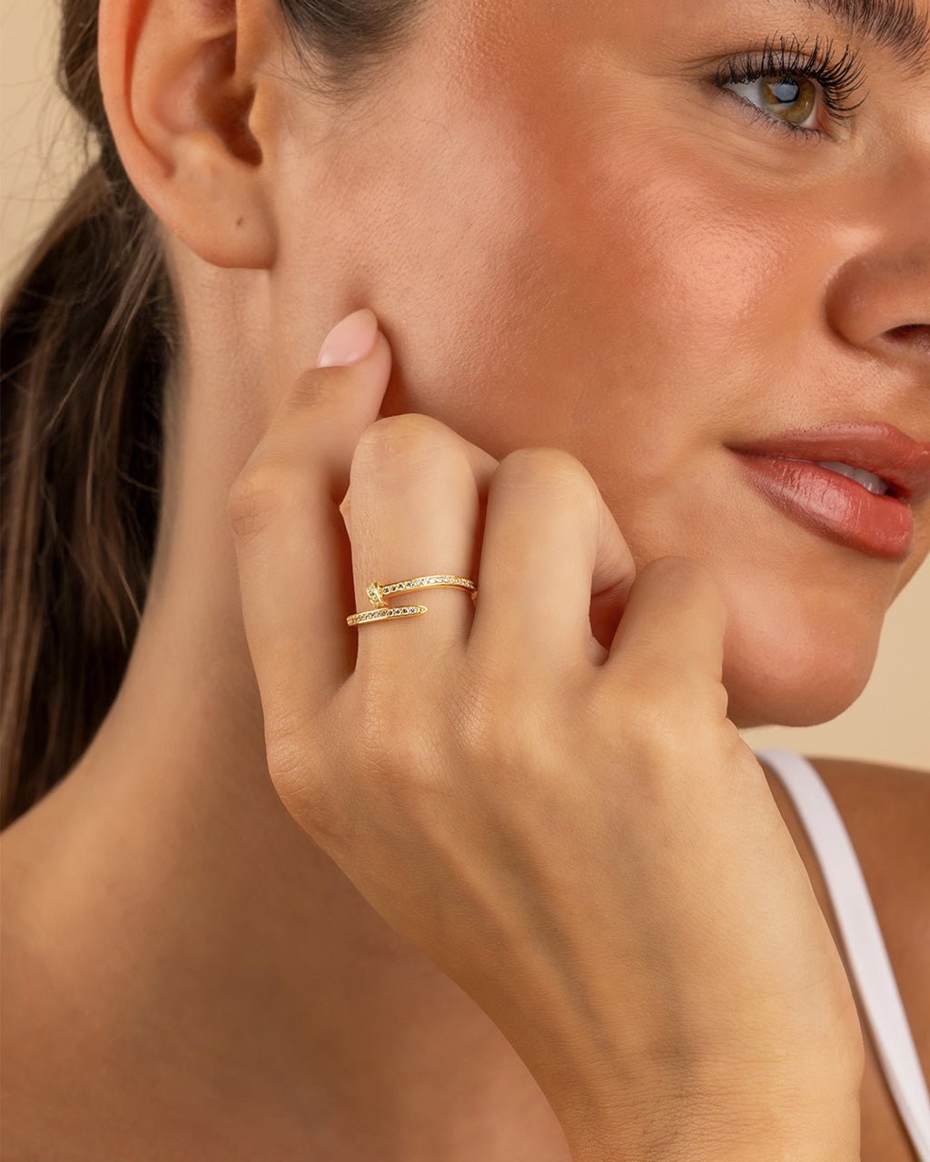 Sterling Silver Journey Twisted Sparkle Wrap Ring