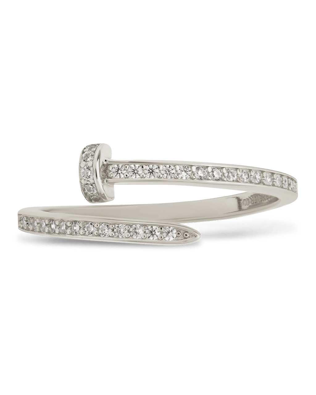 Sterling Silver Journey Twisted Sparkle Wrap Ring
