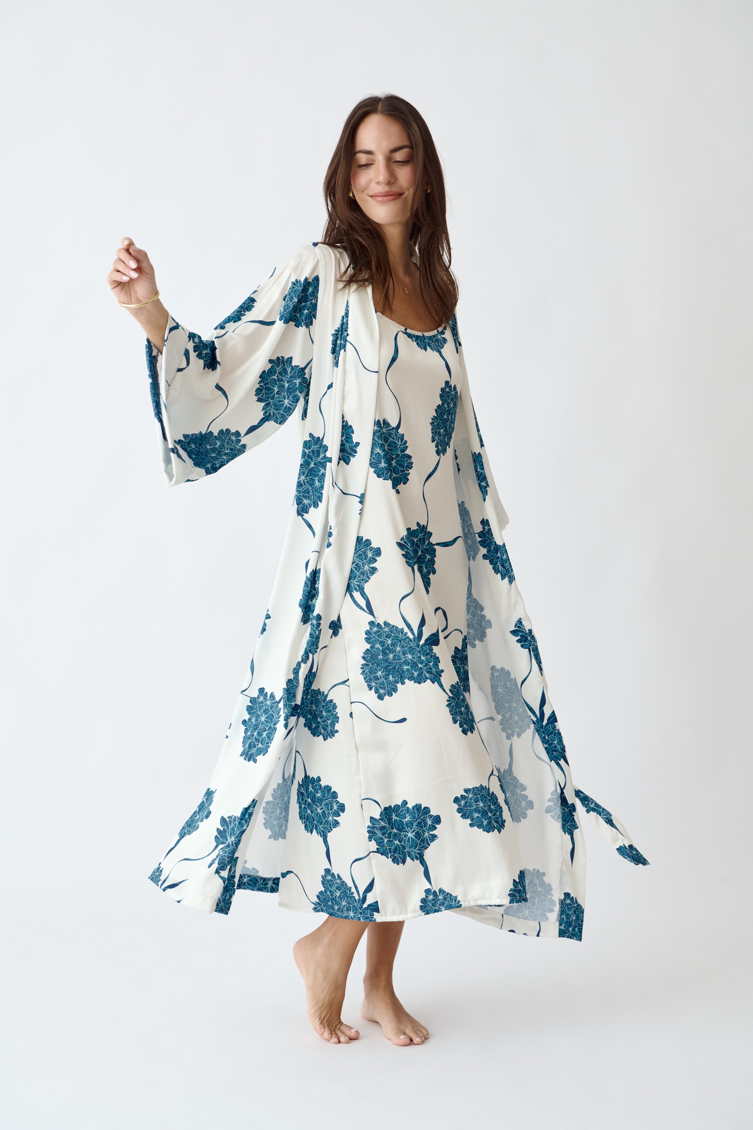 Washable Silk Kimono - Blossom