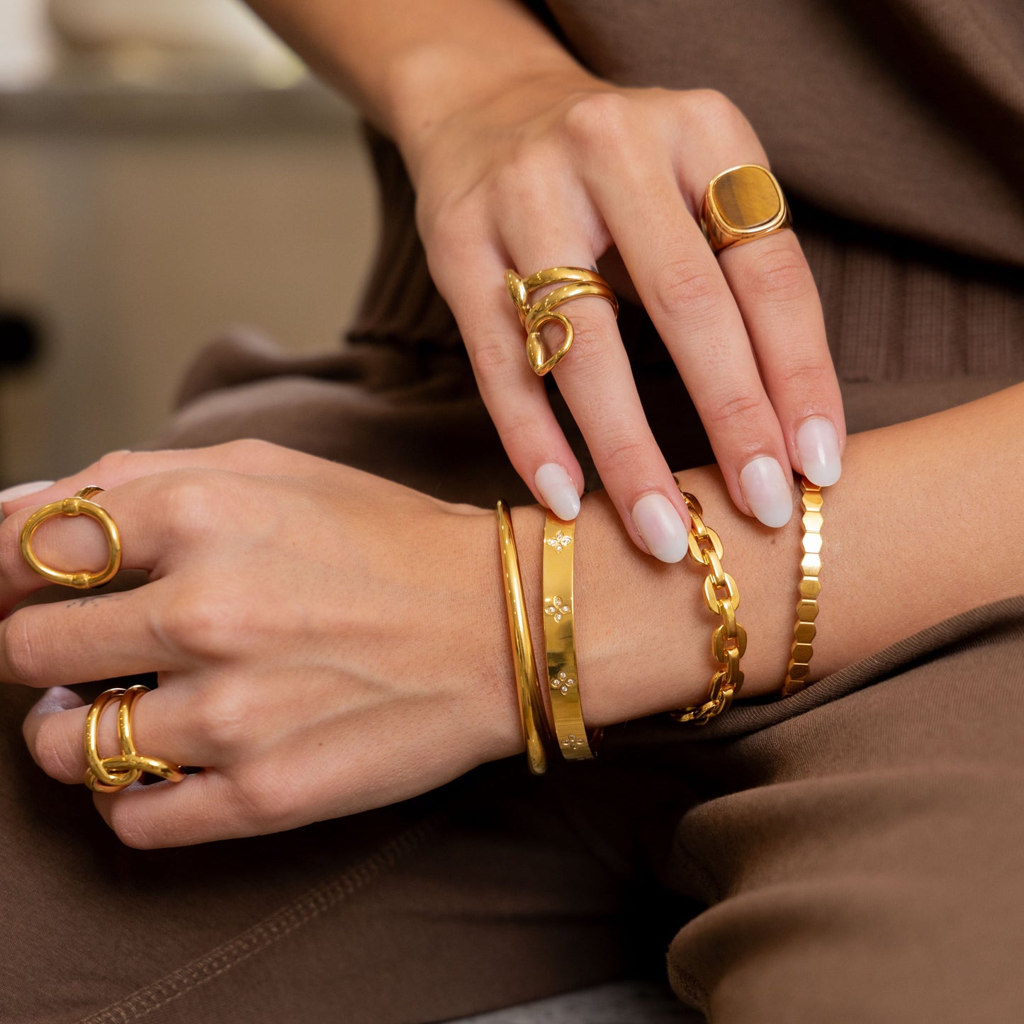 Tiger Eye Statement Ring