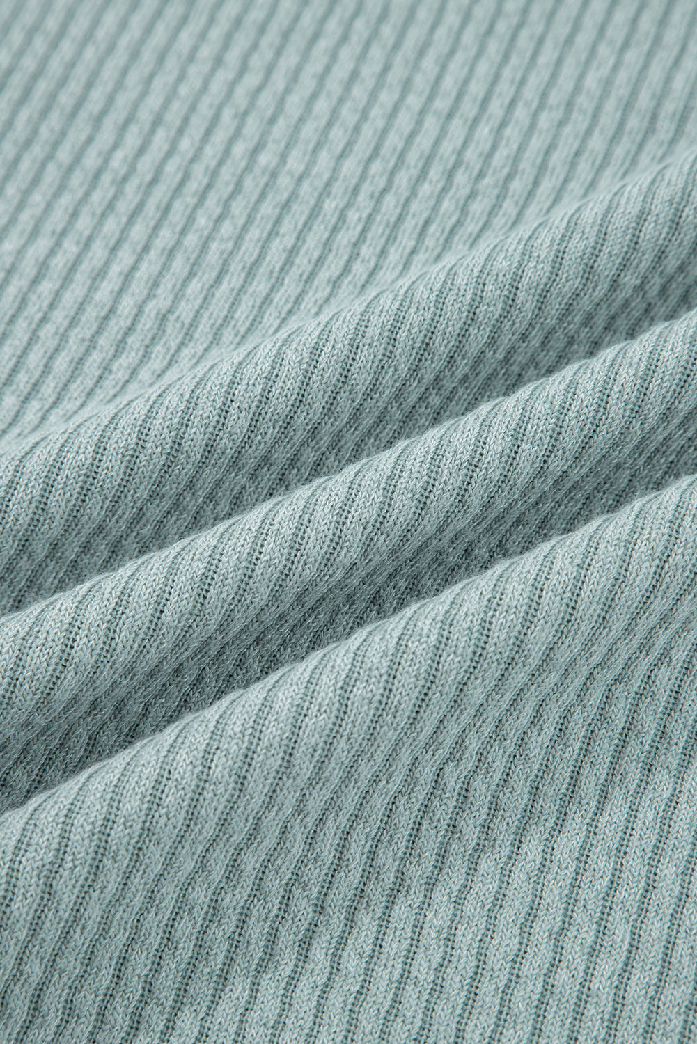 Solid Ribbed Drop Shoulder Hoodie