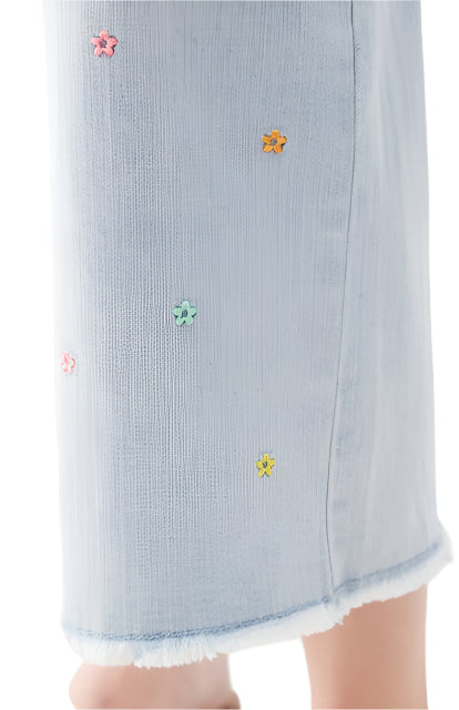 FDJ Pull-On Wide Crop Sky Blue Jeans 2538669