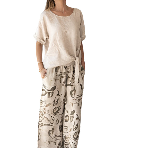Cherishh Made In Italy Linen Top C5278