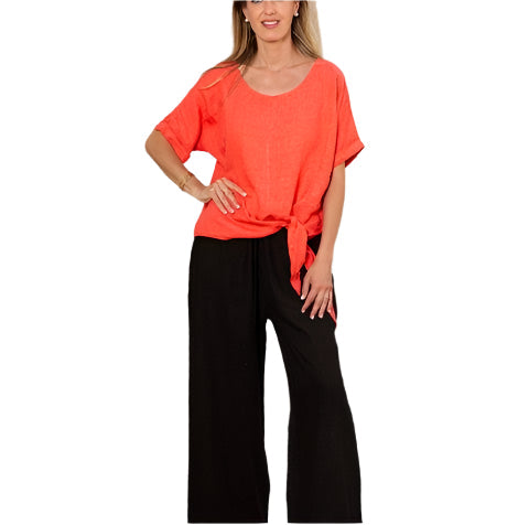 Cherishh Made In Italy Linen Top C5278