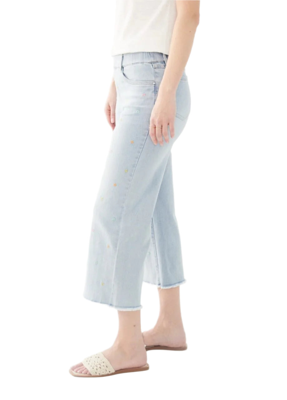FDJ Pull-On Wide Crop Sky Blue Jeans 2538669