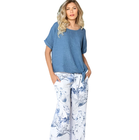 Cherishh Made In Italy Linen Top C5278
