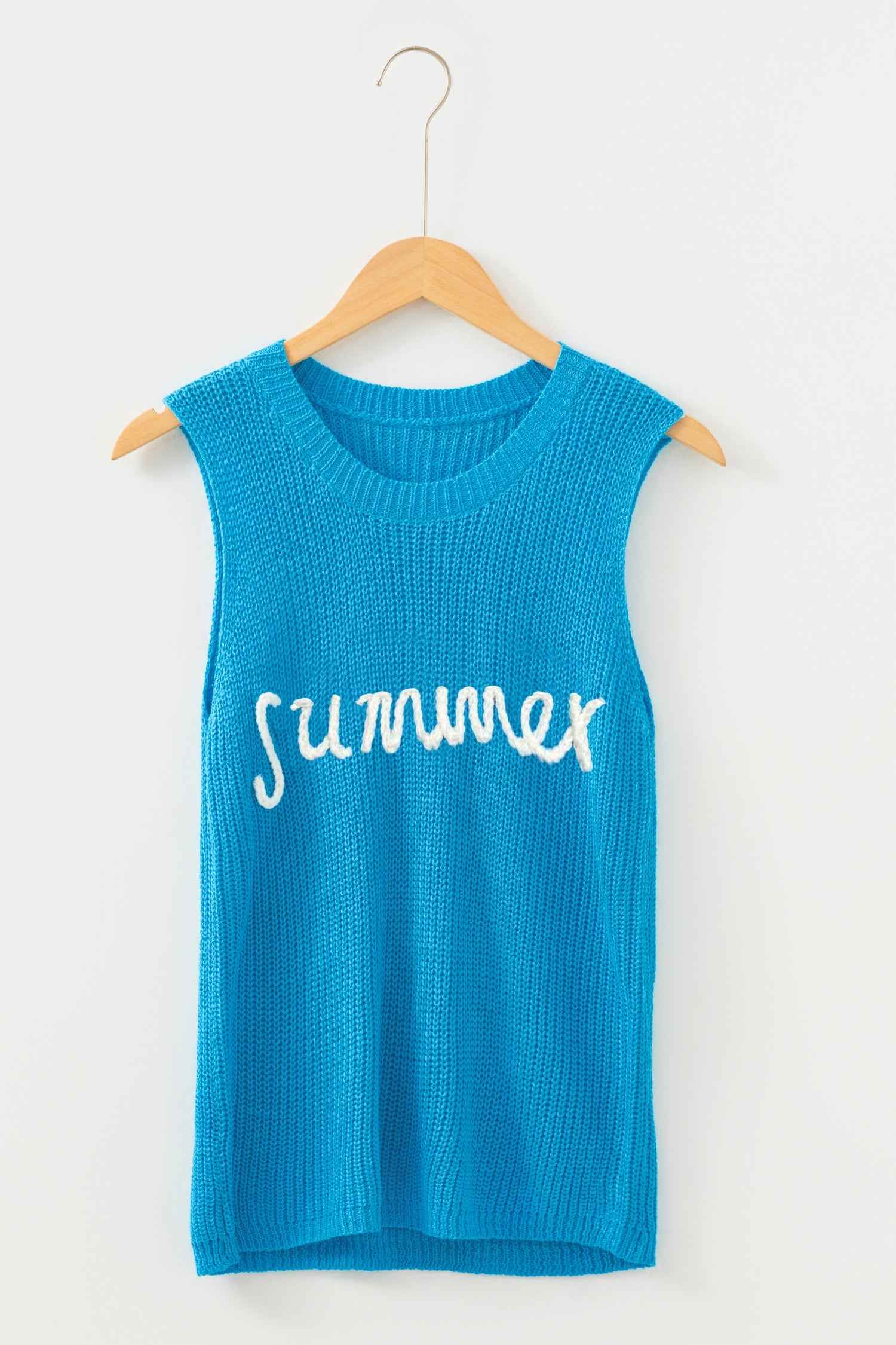 Sophia Script Graphic Sleeveless Sweater