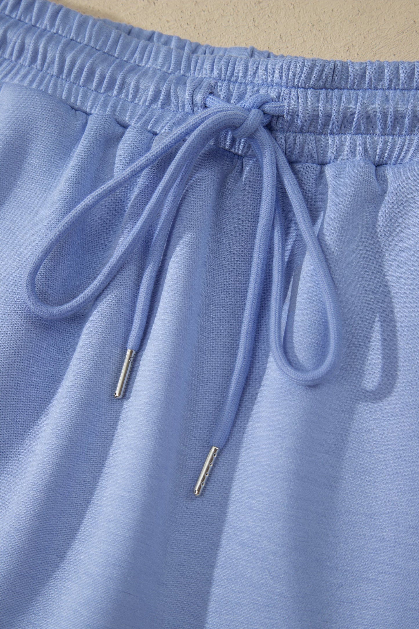 Stripe Trim Polo Tee & Drawstring Skirt Set