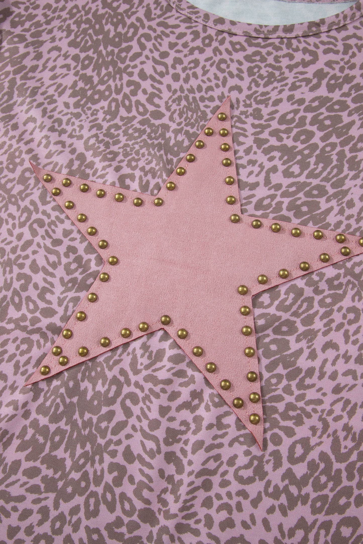 Leopard Retro Star Studded Short Sleeve Tee