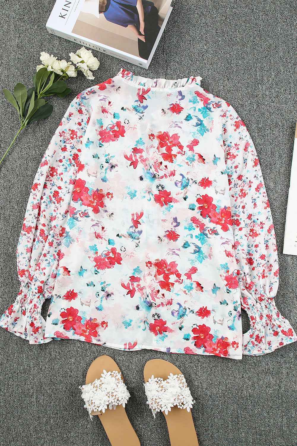 Mckenna Cakewalk Floral Smocked Blouse