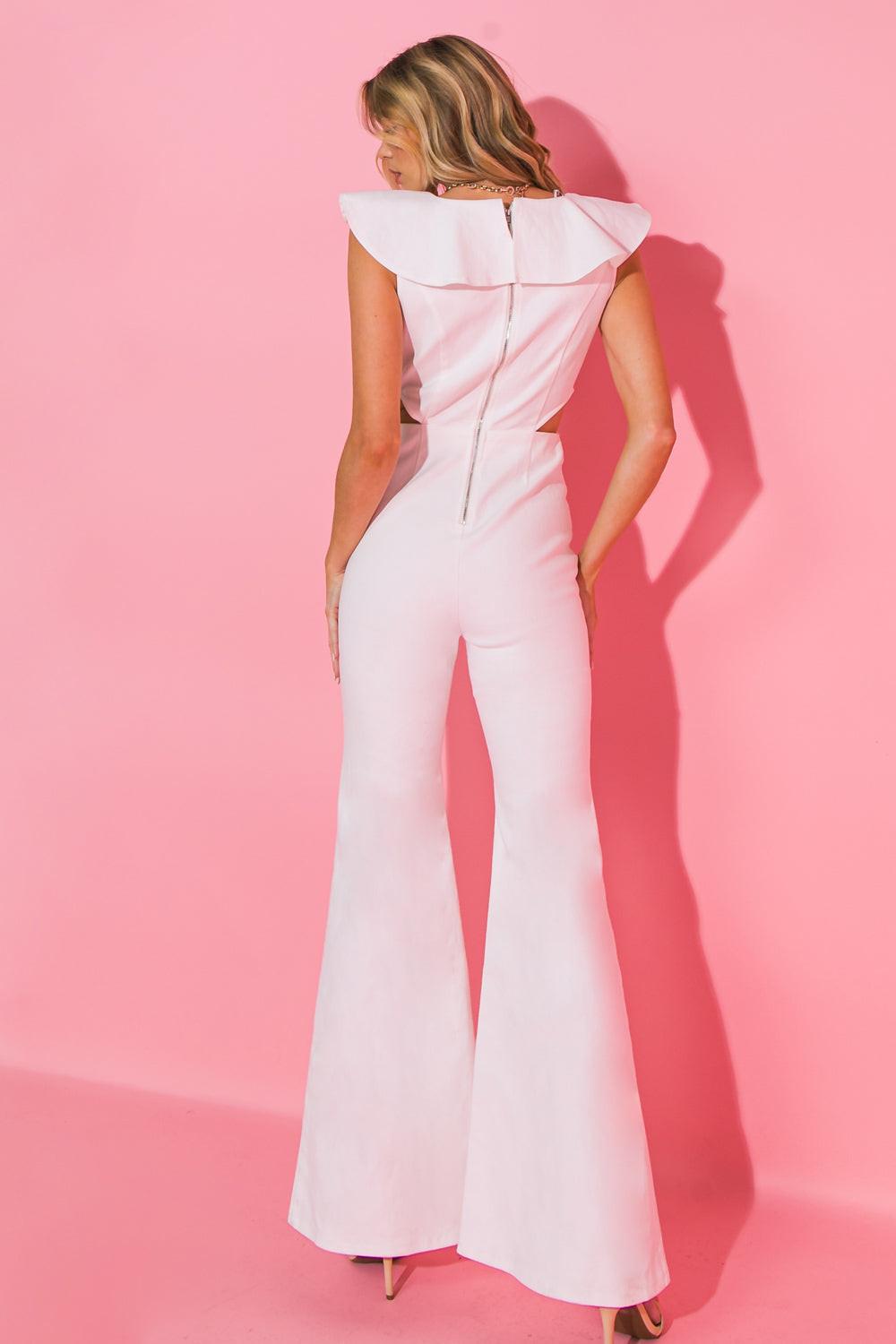 On The Way Out Denim Jumpsuit