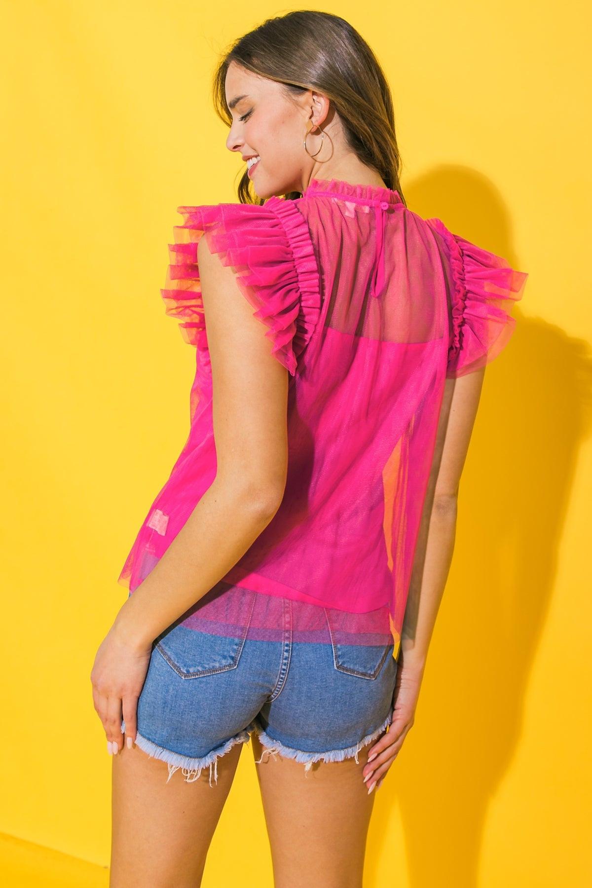 You're on My Mind Tulle Top