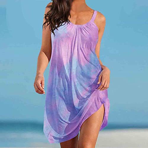 Plus Size Sunflower Print Sleeveless Wrap Dress