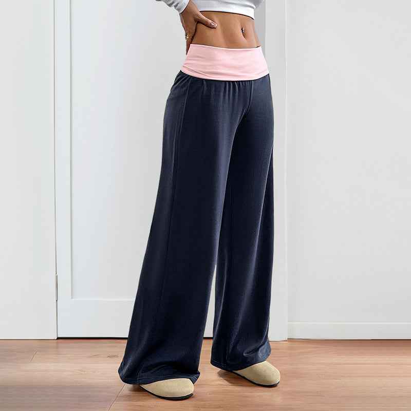 Women’s Wide-Leg Patchwork Pants