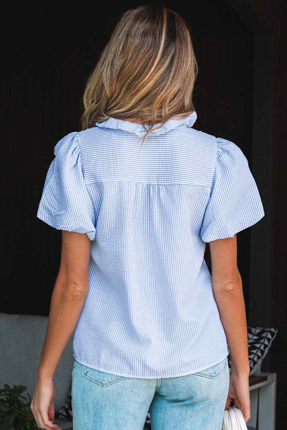 Monica Short Bubble Sleeve Shirt