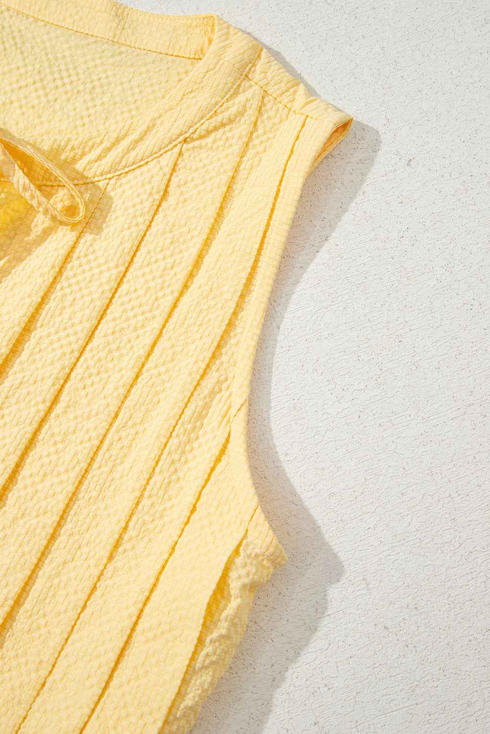Kenzie Notched Pleated Tank Top