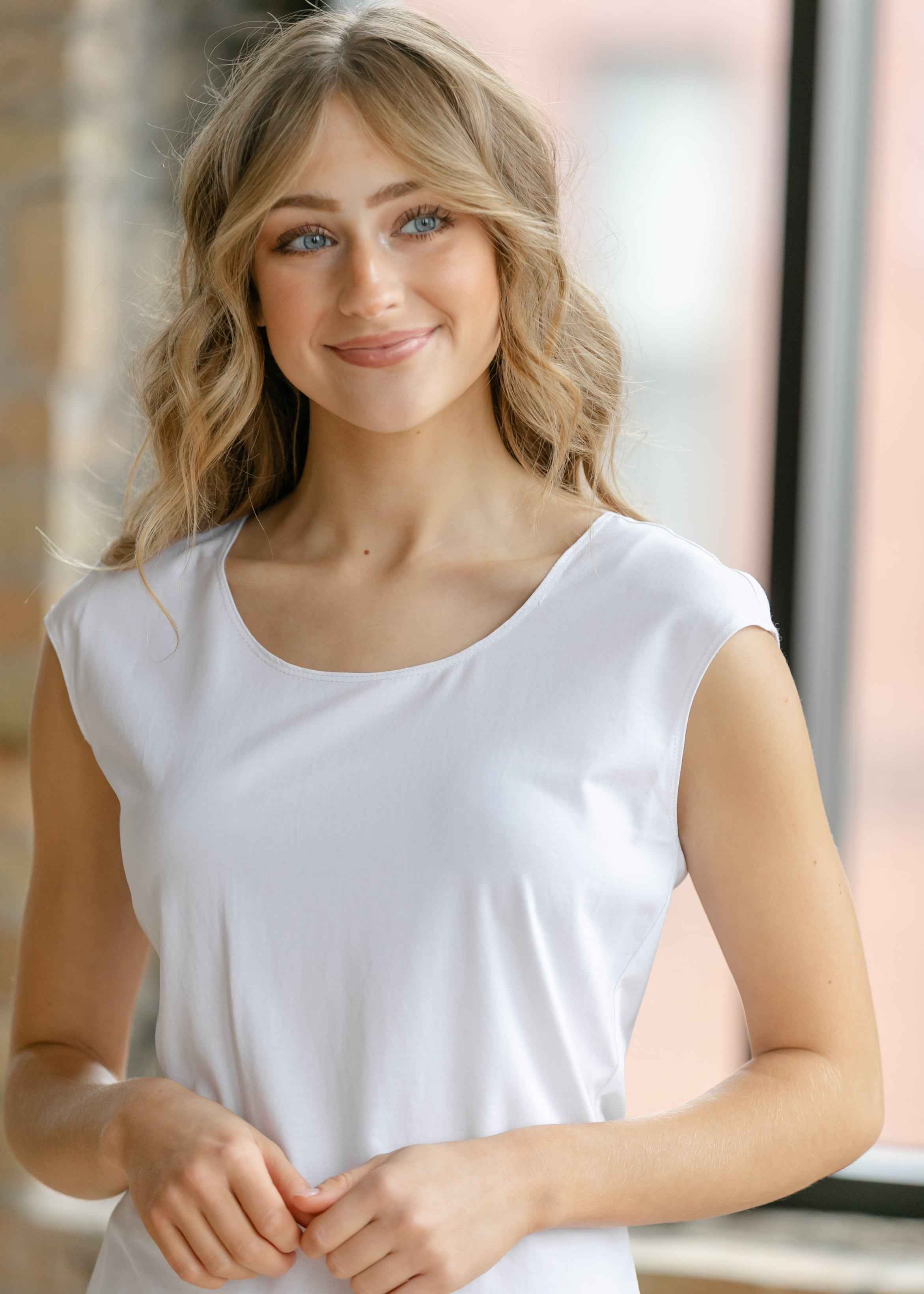 Classic White Cap Sleeve Tank