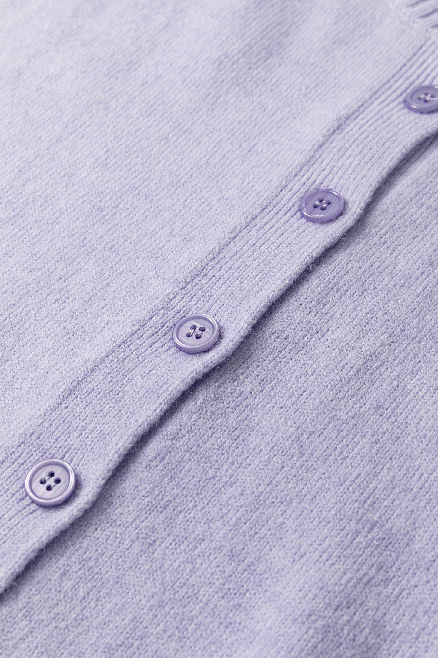 Solid 3/4 Sleeve Boxy Button-Down Cardigan